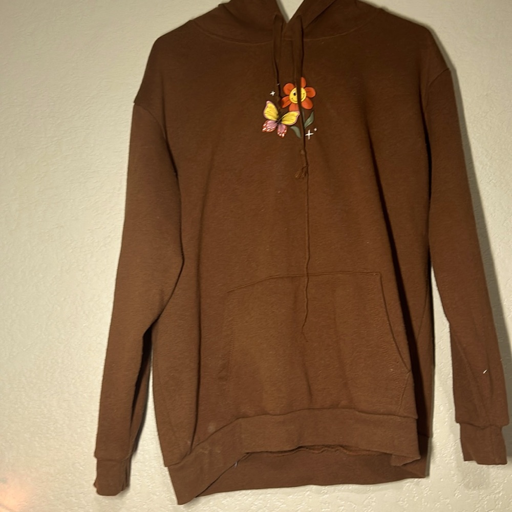 A preppy brown hoodie